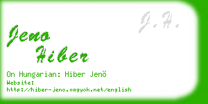 jeno hiber business card